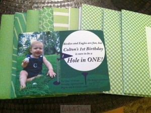 Birdies and Eagles are fun, but Colton's 1st Birthday is sure to be a Hole in ONE!